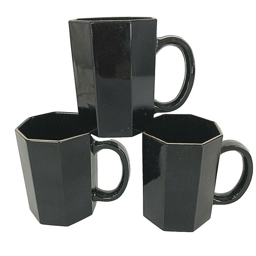 Arcoroc black shanghai mugs - 3,